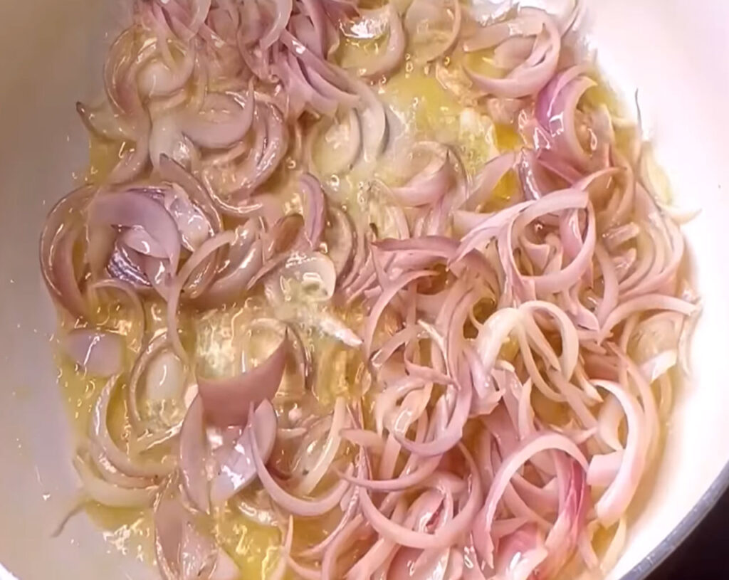 add chopped onions to prepare butter chicken gravy