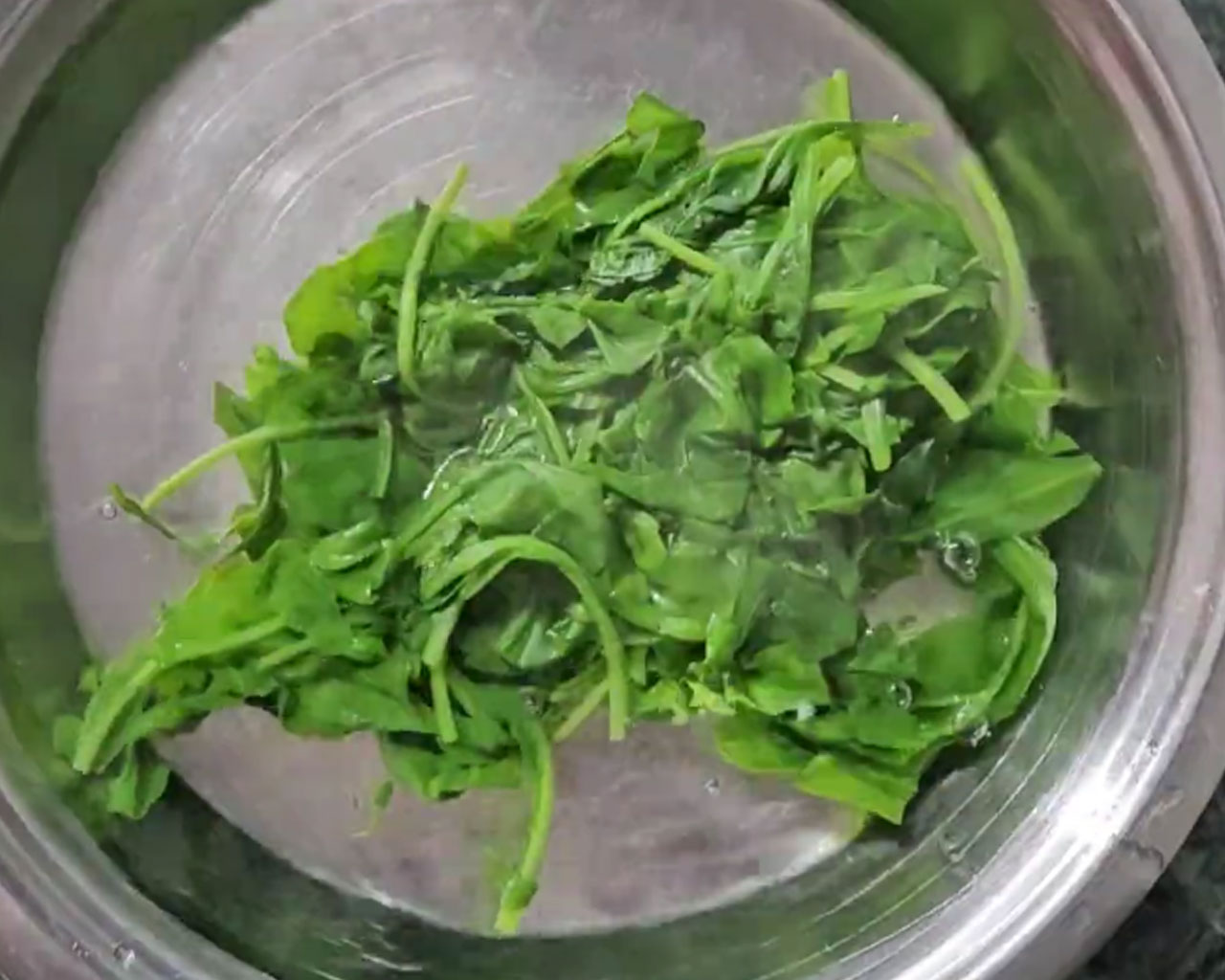 Blanched spinach