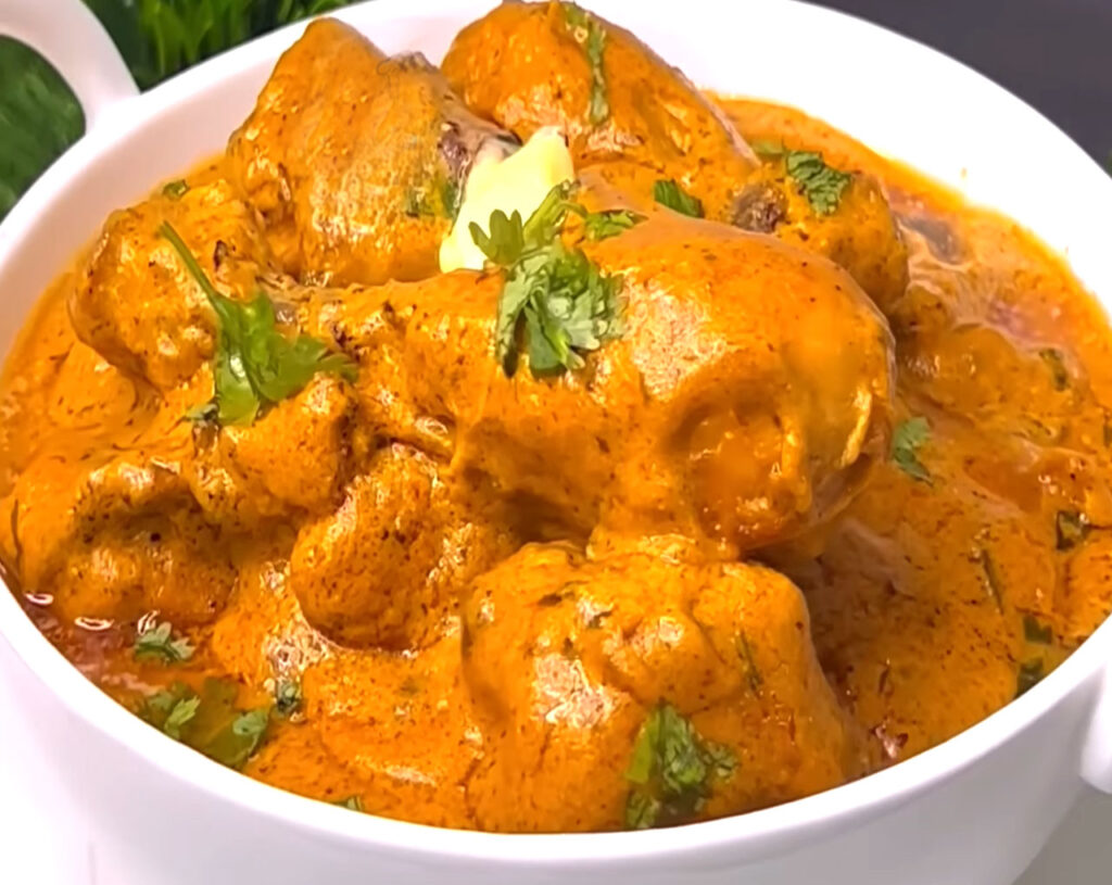 serve hot butter chicken