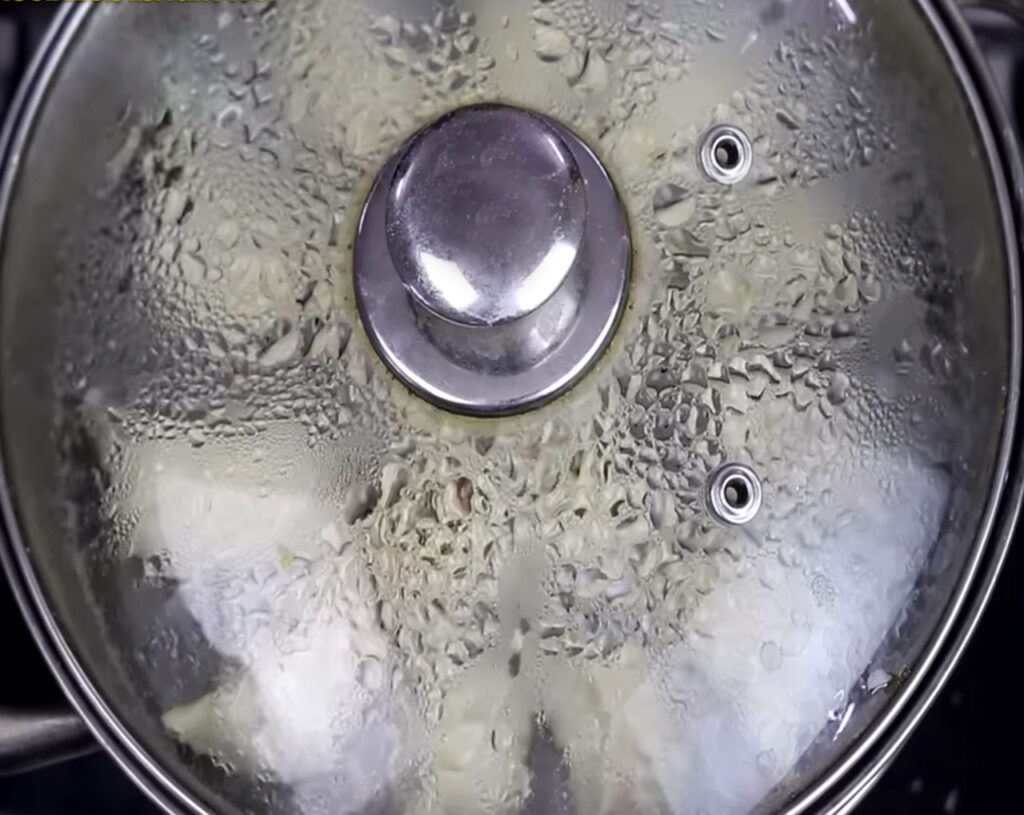 steaming veg momos