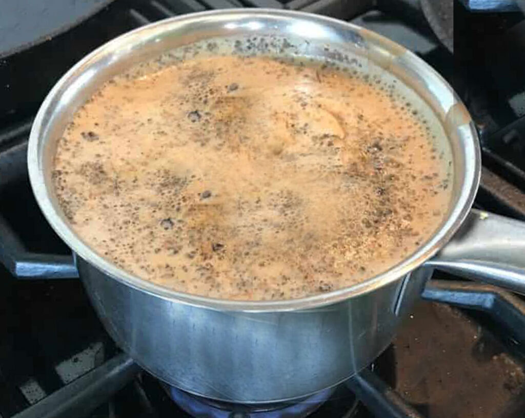 boiling tea masala chai