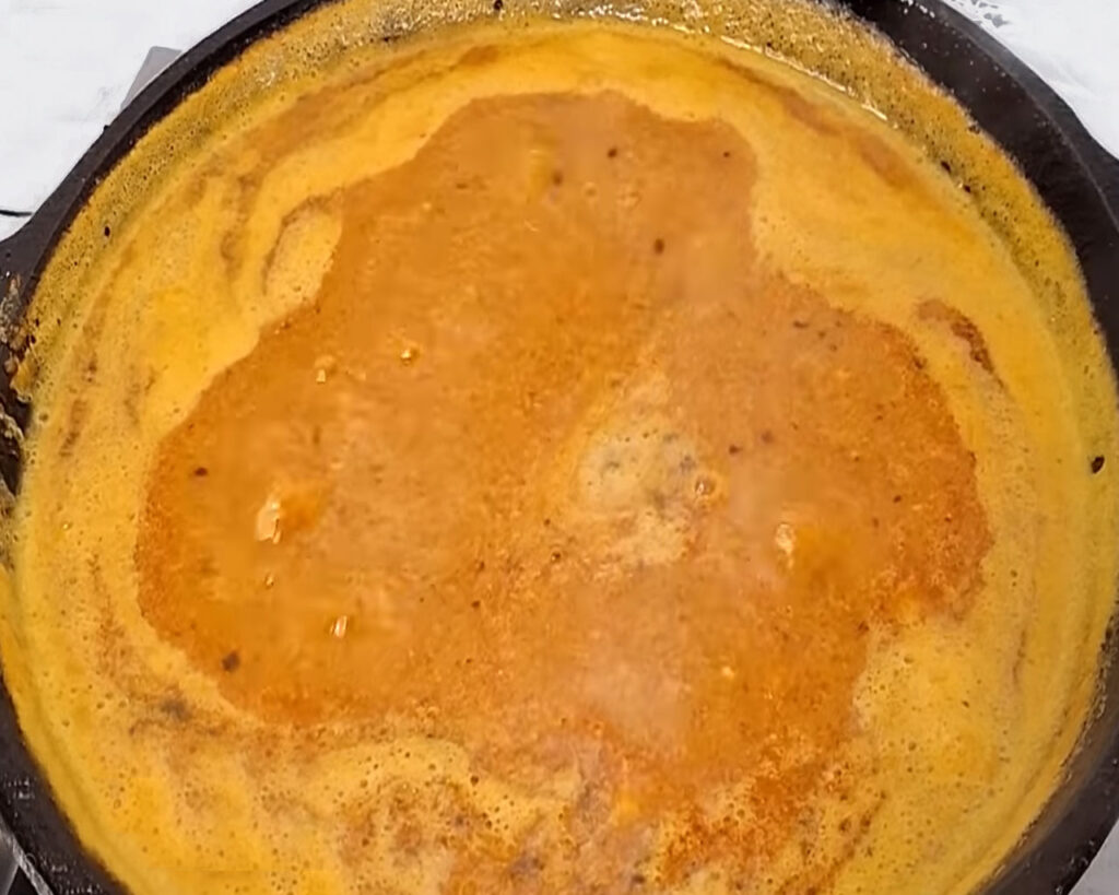 Veg kofta curry gravy with reserved bottle gourd water
