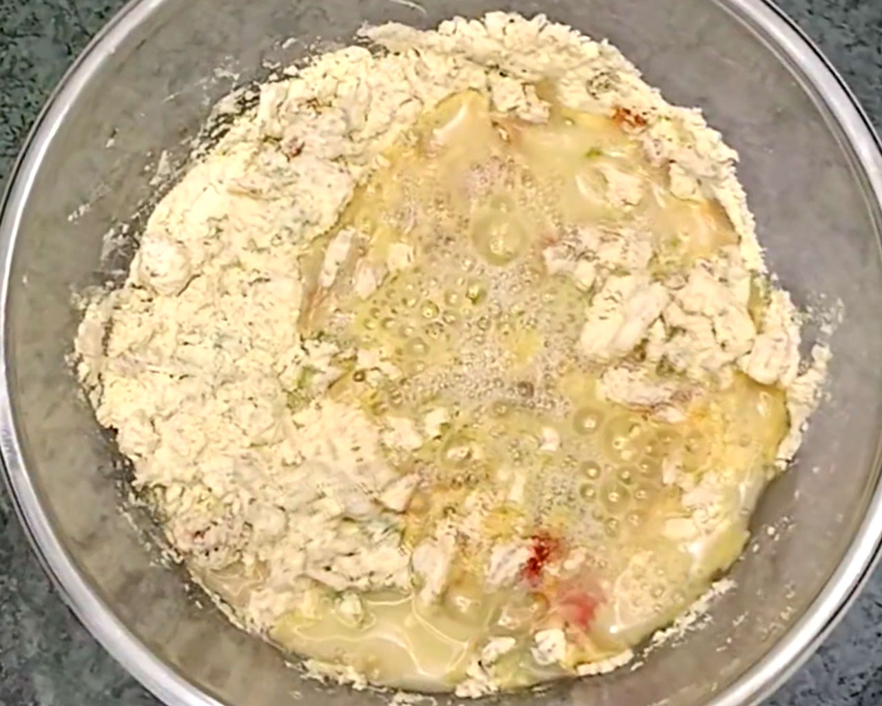 Add water to make chilla batter