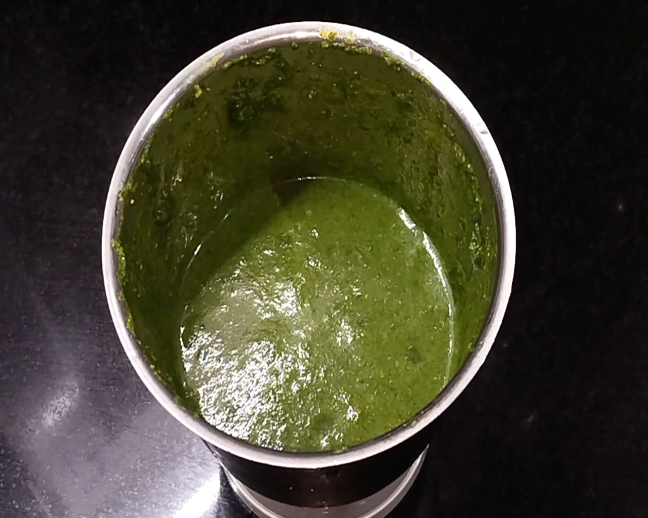 Blend all the ingredients for coriander chutney cilantro into a smooth paste
