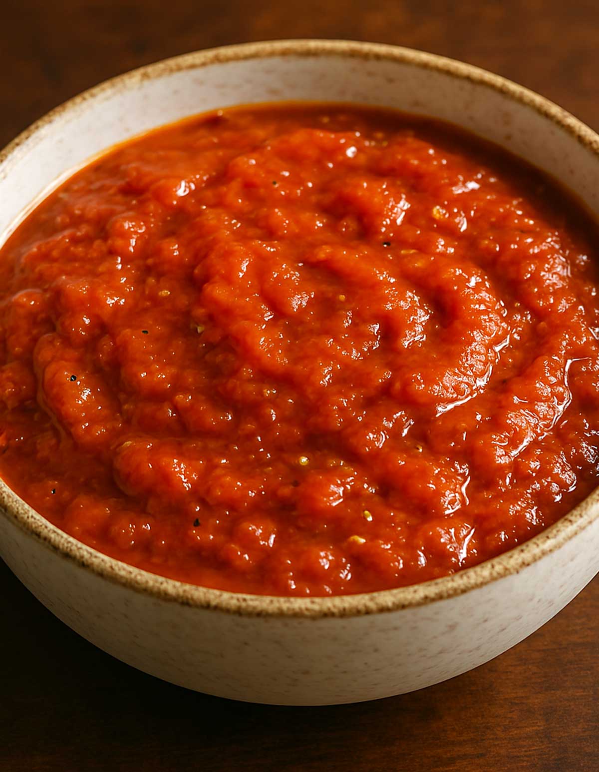 Easy homemade tomato chutney dip,a traditional Indian side dish in a bowl, an authentic South Indian dip for dosa, idli, and Indian breakfast recipes.