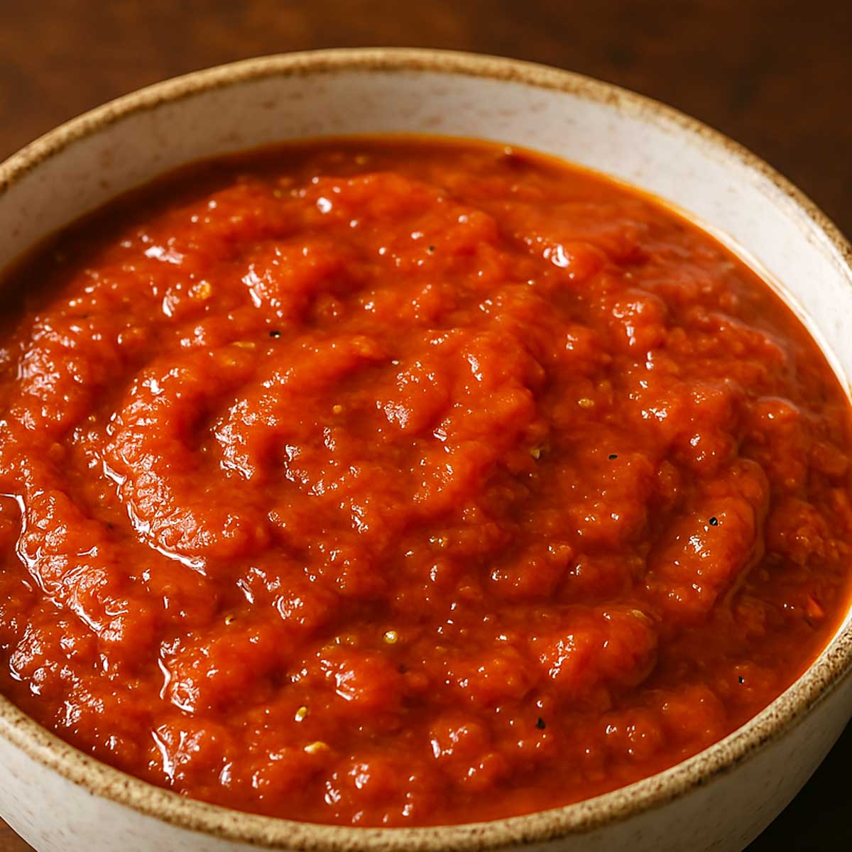 Vegan tomato chutney without coconut served in a bowl, a healthy Indian condiment for rice, roti, and South Indian meals.