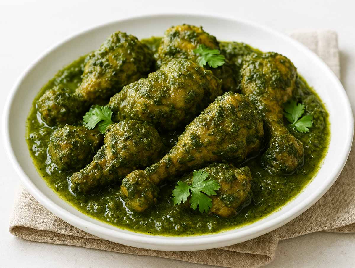 Crispy and juicy chicken cafreal cooked Goan-style with fresh coriander and green chili paste