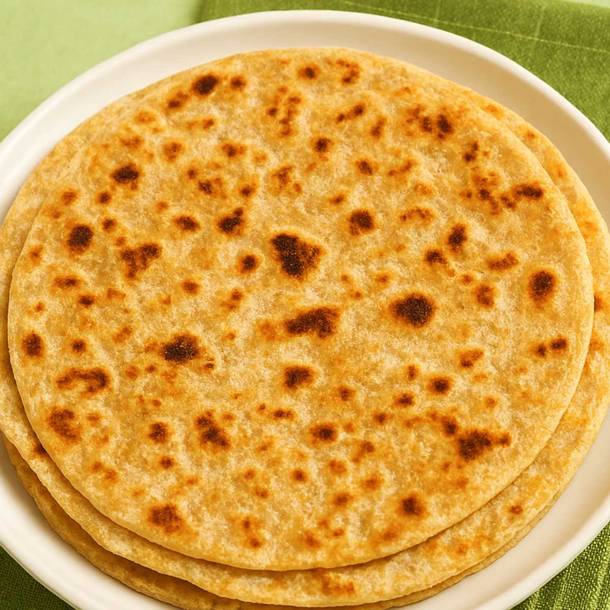 Golden brown plain paratha simple and authentic Indian flatbread recipe