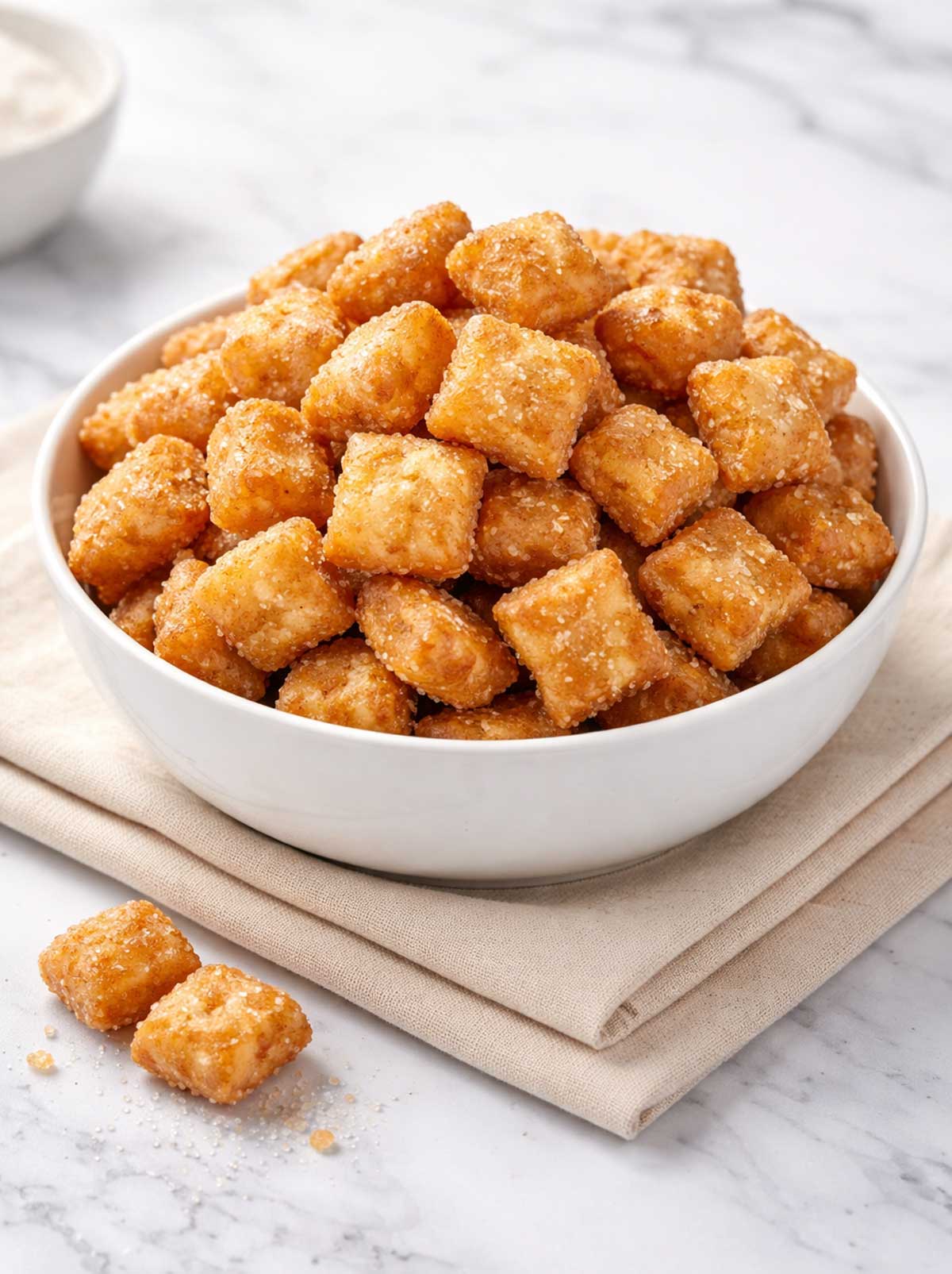 Shankar Para or Shakkar Para crispy Indian sweet snack sugar coating, and ready-to-serve golden pieces