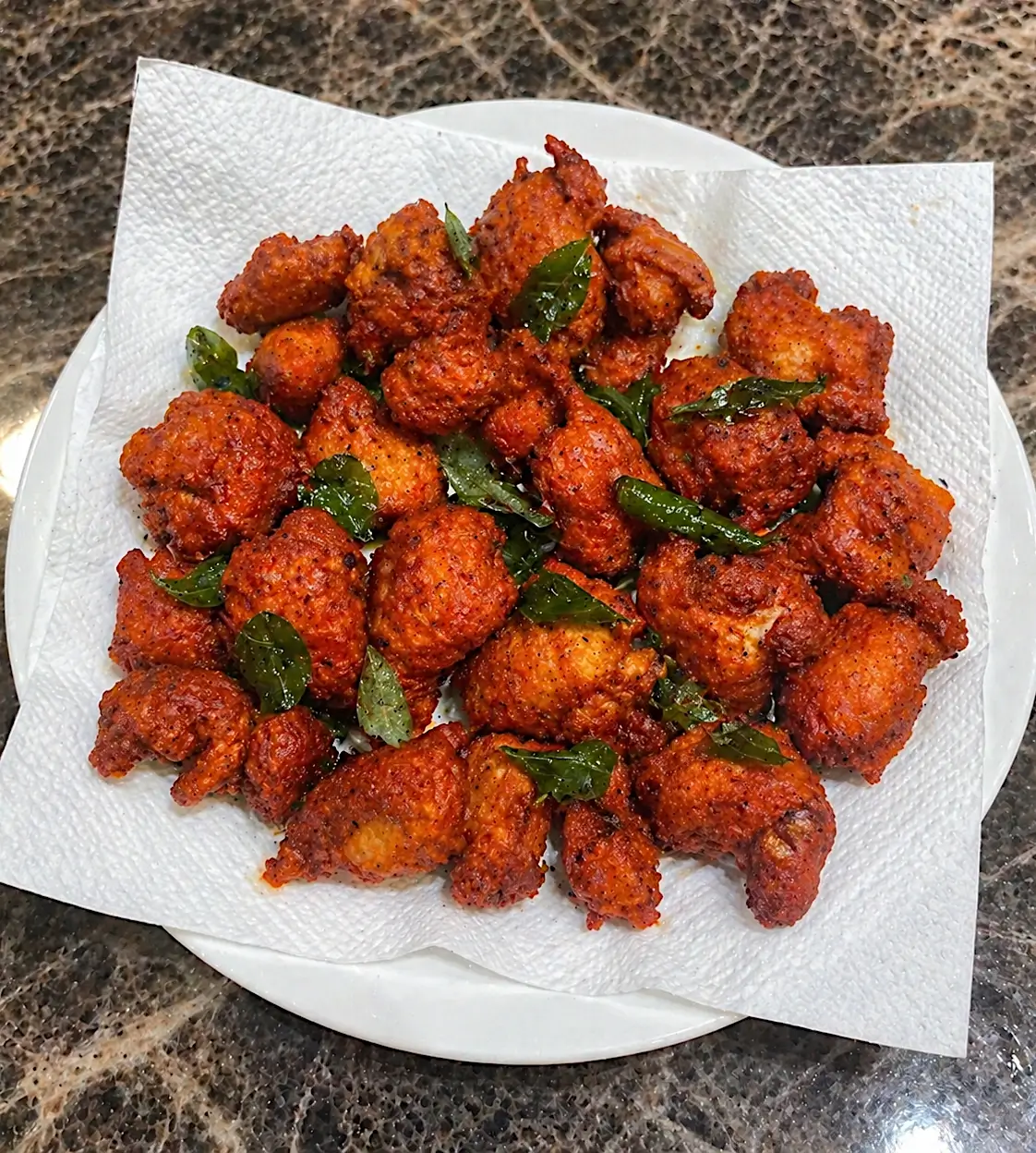 chicken 65 on a plate