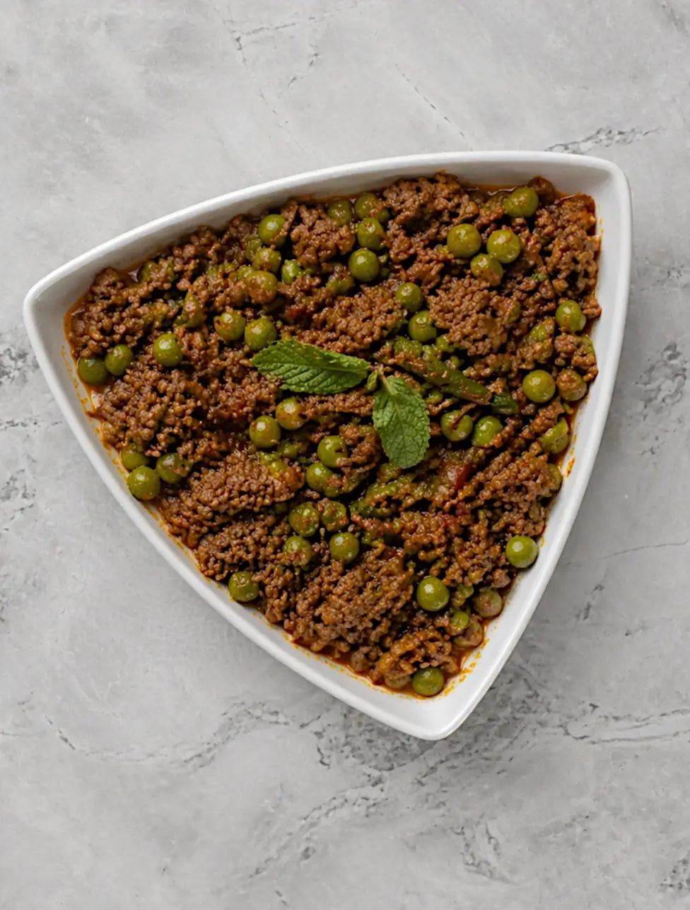 indian mutton keema matar peas