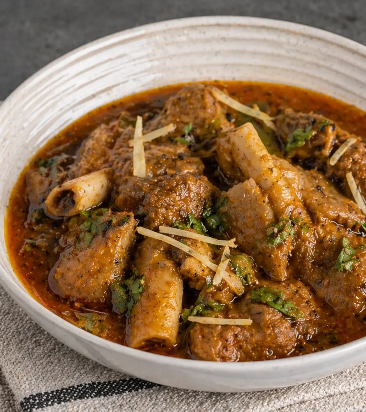 mutton paya Indian lamb trotters curry dish